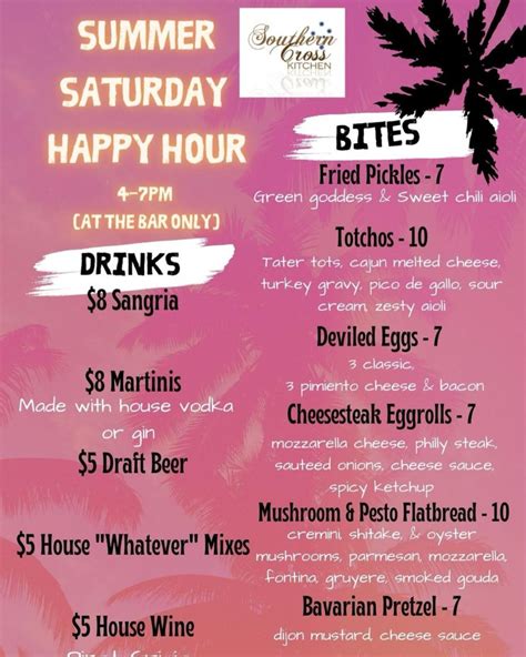 Southern Cross Kitchen now offers Saturday Happy Hour - MoreThanTheCurve