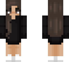 black hoodie girl | Minecraft Skin