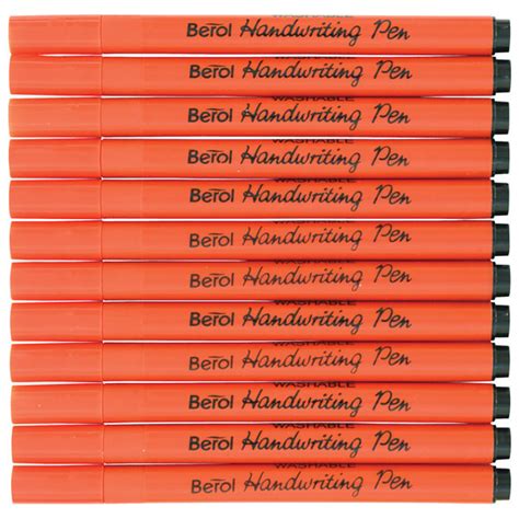 Berol Handwriting Pens Black (Pack of 12) | Rapid Online