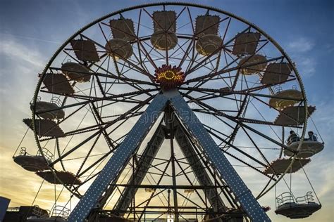 Ferris Wheel Funfair Sunset Stock Photo - Image of booth, park: 260174090