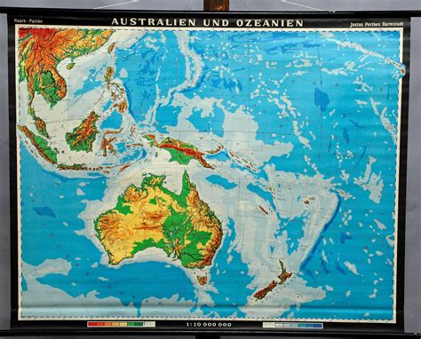 Countrystyle Mura Pull-Down Wall Chart Vintage Map Australia New Zealand Oceania in 2022 ...