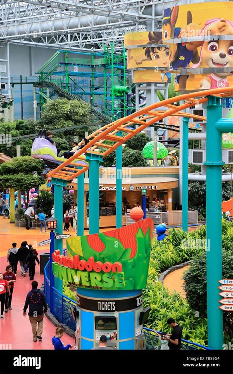 Nickelodeon Universe theme park inside of Mall of America.Bloomington.Minnesota.USA Stock Photo ...