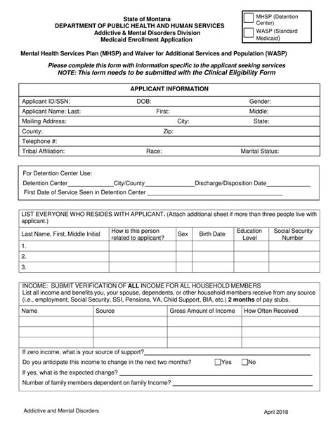 Montana Medicaid Enrollment Application - Fill Out, Sign Online and ...