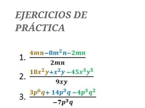 Necesito ayuda, sobre la division de polinomio entre monomio. No puedo resolver estos ejercicios ...