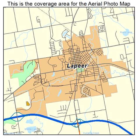 Aerial Photography Map of Lapeer, MI Michigan