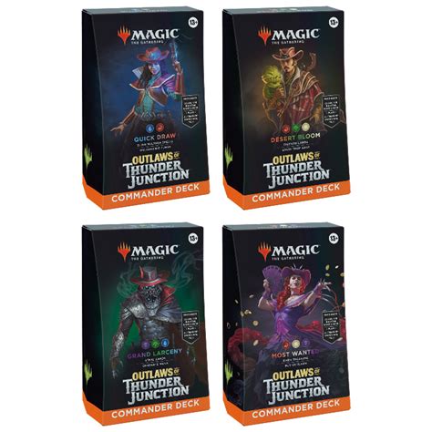 Magic: The Gathering - Outlaws of Thunder Junction - Commander Deck (Set of 4) (PREORDER) - Game ...