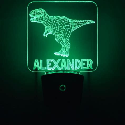 T-Rex Dinosaur Personalized Night Light | Etsy