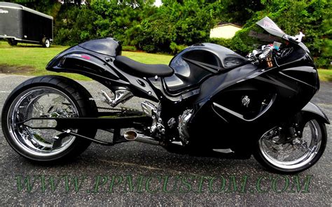 2008 Suzuki Hayabusa All Out Custom 300 Tire Kit Chrome All Ball Cut Parts