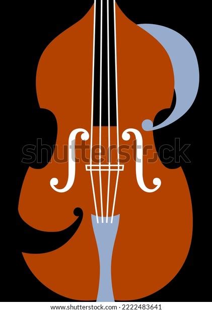 Violin Silhouette On Black Simple Art Stock Vector (Royalty Free ...