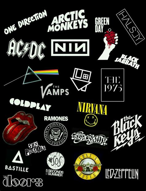 Band logos collage | Logos de bandas, Carteles de rock, Pósteres vintage