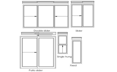 Slider window elevation with different design block dwg file | Slider window, Sliders, Design