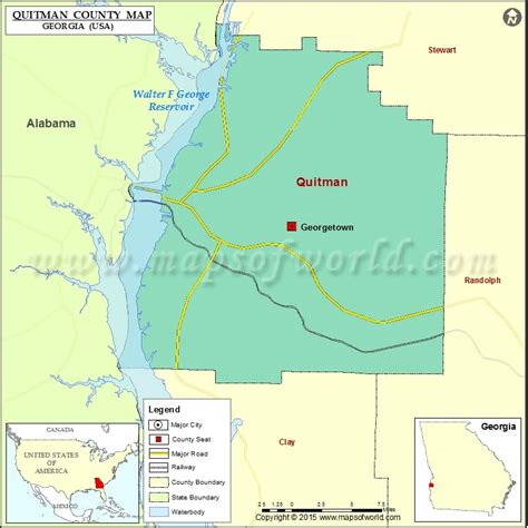 Quitman County Map, Map of Quitman County Georgia