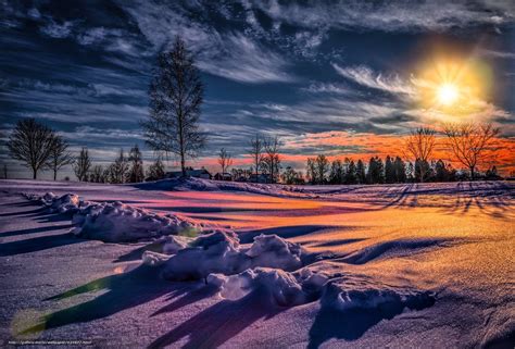 Winter Sunset Image - ID: 294468 - Image Abyss