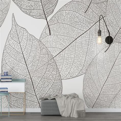 Custom Mural Wallpaper Modern Minimalist Leaf Veins Texture Wallpaper ...