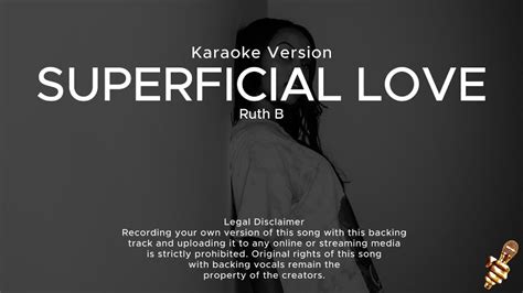 Ruth B. - Superficial Love (Karaoke Version) - YouTube