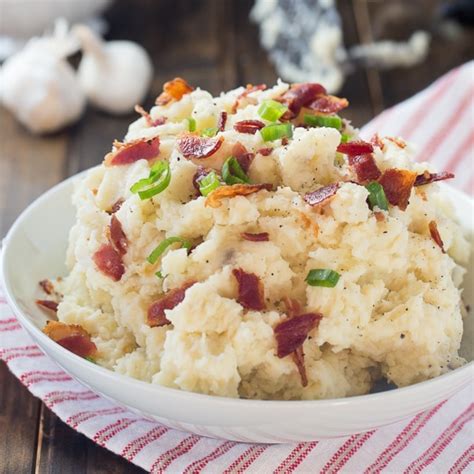 Roasted Garlic and Bacon Mashed Potatoes - Spicy Southern Kitchen