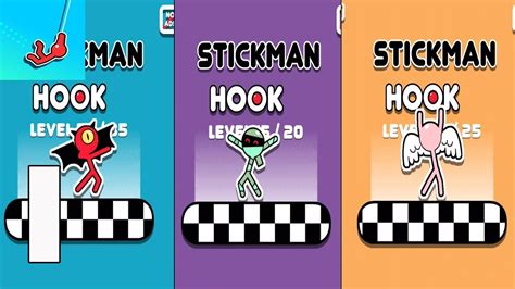 Stickman Hook - Gameplay Walkthrough part 1(iOS,Android) - YouTube