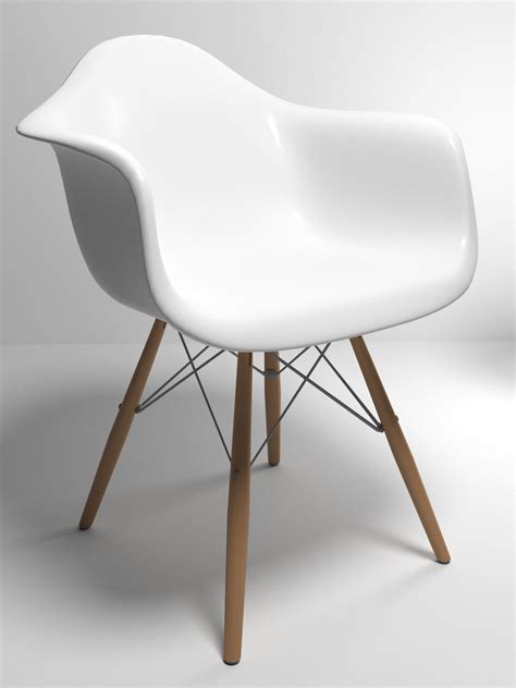 Eames style molded plastic chair 3D model | CGTrader