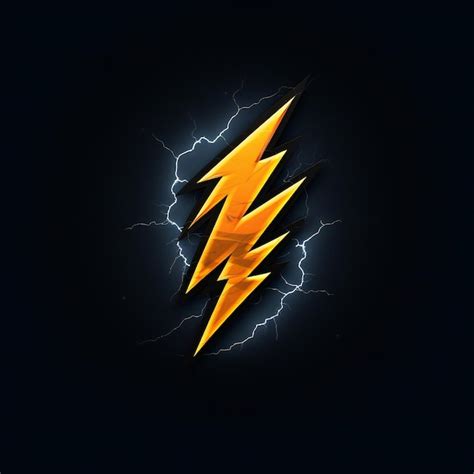 Premium AI Image | Lightning bolt abstract logo design on black background