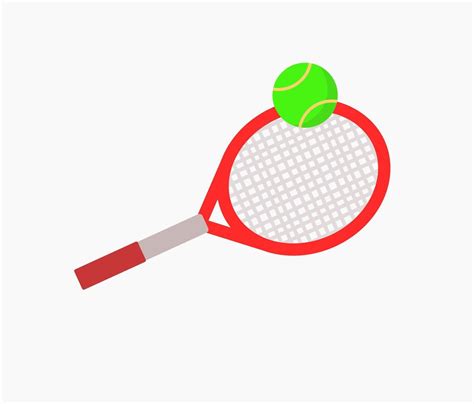 Tennis racket and ball vector 13448685 Vector Art at Vecteezy