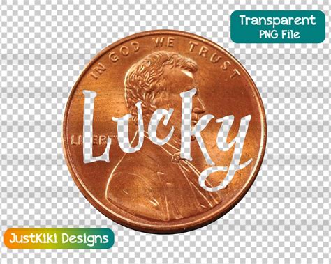 Lucky Penny Clipart, Good Luck Coin PNG, Gambling Casino Coin Collector, Graduation Gift ...