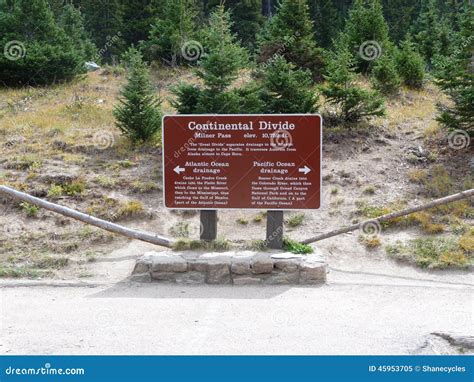 Continental divide sign stock image. Image of national - 45953705