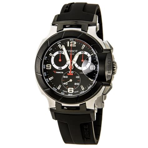 Buy Tissot Mens T-Race Black Quartz Chronograph Rubber Strap Watch ...