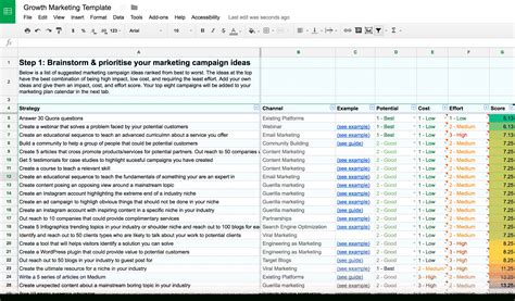 Marketing Plan Spreadsheet — db-excel.com