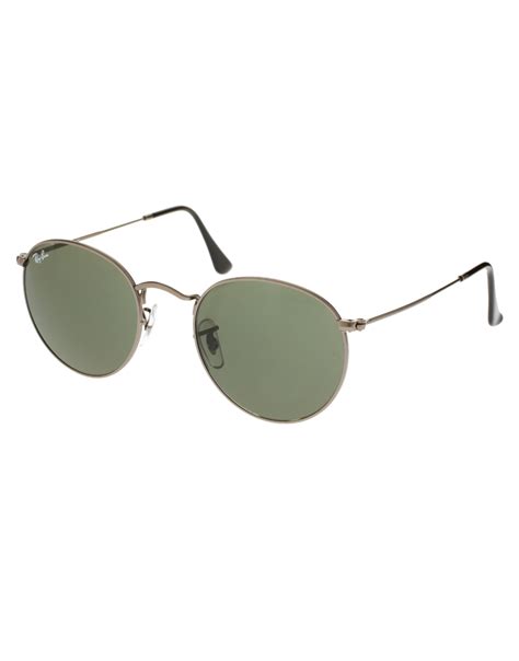 Lyst - Ray-Ban Round Metal Sunglasses in Metallic