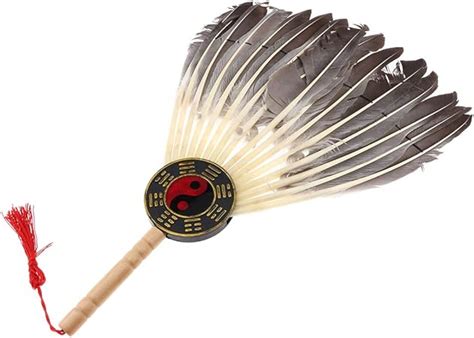 Amazon.com: KLIZZA Vintage Chinese Style Zhuge Liang Fan Large Feathers ...