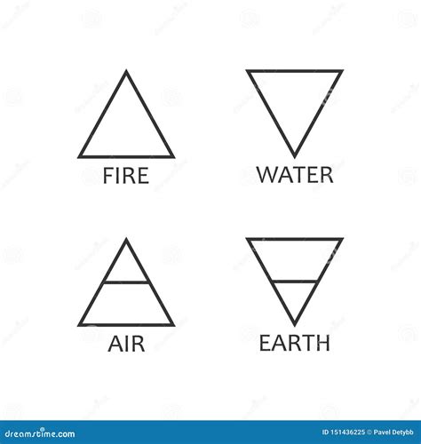 Four Elements Symbol Icon. Vector Illustration, Flat Design Stock ...