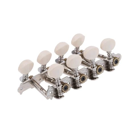 Mandolin Tuners Machines Tuners Pegs Tuning Key with White Pearl Plastic Knobs 4L+4R for ...