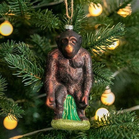 Amazon.com: Amanman Tacky Christmas Ornaments Blown Glass Orangutan ...