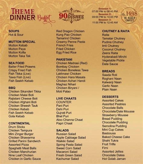 Hi Tea Buffet Menu - MarioqoBarber