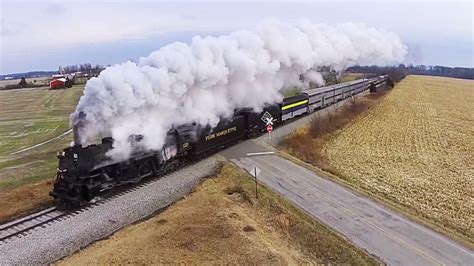 Stunning Aerial View Of #1225 The Pere Marquette - Train Fanatics