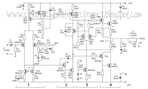 Audio Power Amplifier Circuit Diagram