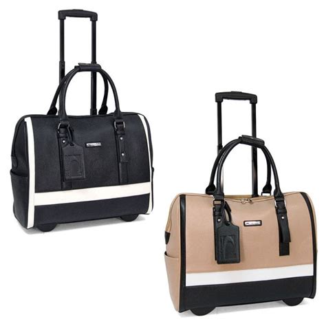 Details about Cabrelli Sofia Classic Womens Rolling Laptop Bag Wheeled Case Carry-on Briefcase ...