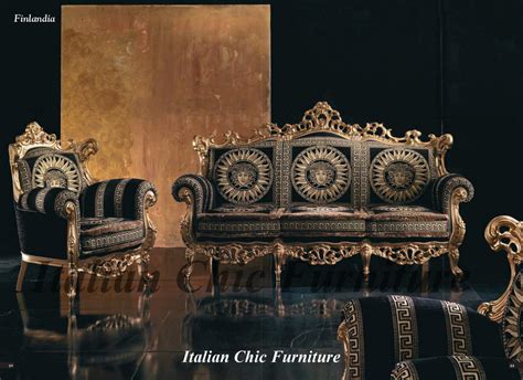 Finlandia Baroque Versace Style Fabric Sofas