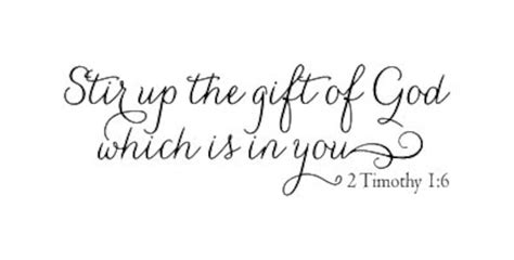 Stir up the Gift of God Which is in You 2 Timothy 1:6 Wall - Etsy