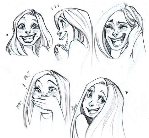 Laughing and Smiling Drawing Reference and Sketches for Artists