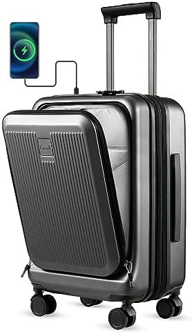 LUGGEX Carry on Luggage 22x14x9 Airline Approved, PC Hard Shell ...