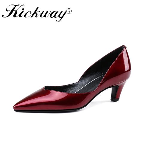 Aliexpress.com : Buy Kickway Ladies Office Shoes Medium Heel Comfortable Pointed Toe Sweet Women ...