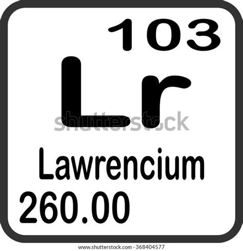 Periodic Table Elements Lawrencium Stock Vector (Royalty Free ...