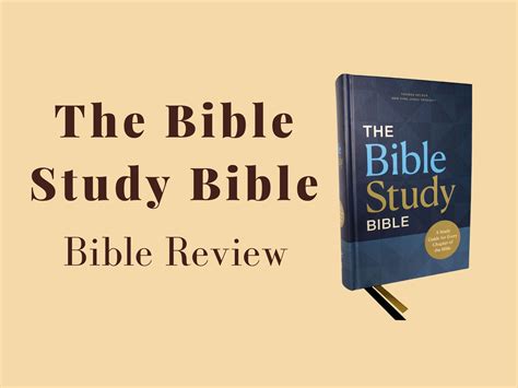 The Bible Study Bible Book Review