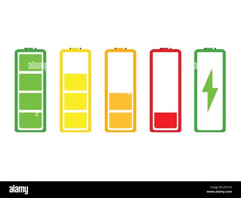 Vector illustration battery indicator icon set Stock Vector Image & Art - Alamy