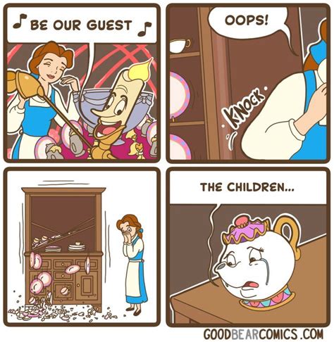 “Be our guest, be our guest; they have all been put to rest.” - GoodBearComics | Disney funny ...