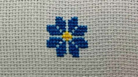 Cross Stitch Embroidery | Easy Cross Stitch Flower Design for Beginners ...