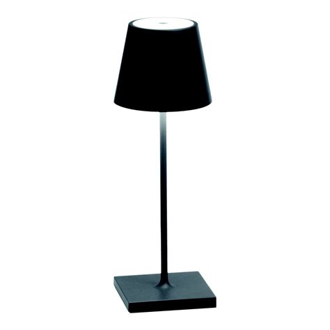 Zafferano Dark Grey Rechargeable Indoor/Outdoor Cordless Mini Table Lamp | Chairish