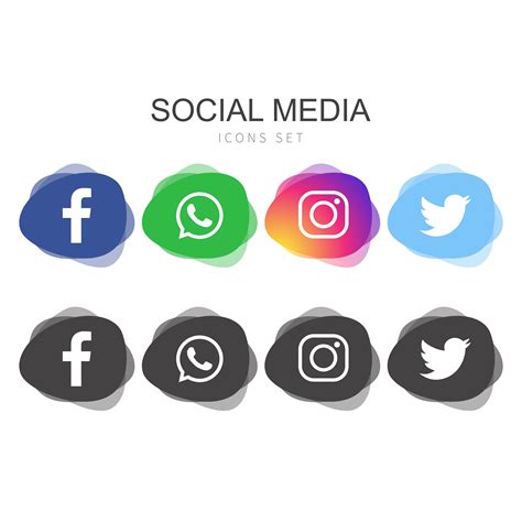 Social Media Logos Vector Free Download : Redes Icon Marketing Simbolos Pngtree Logotipos Medier ...