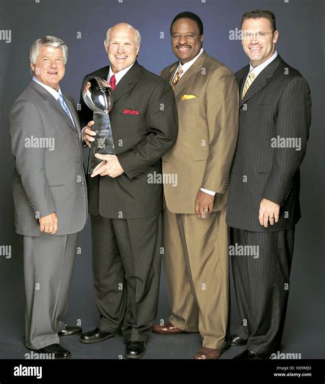 SUPER BOWL XXXIX, Jimmy Johnson, Terry Bradshaw, James Brown, Howie Long, 2005, photo: Fox ...